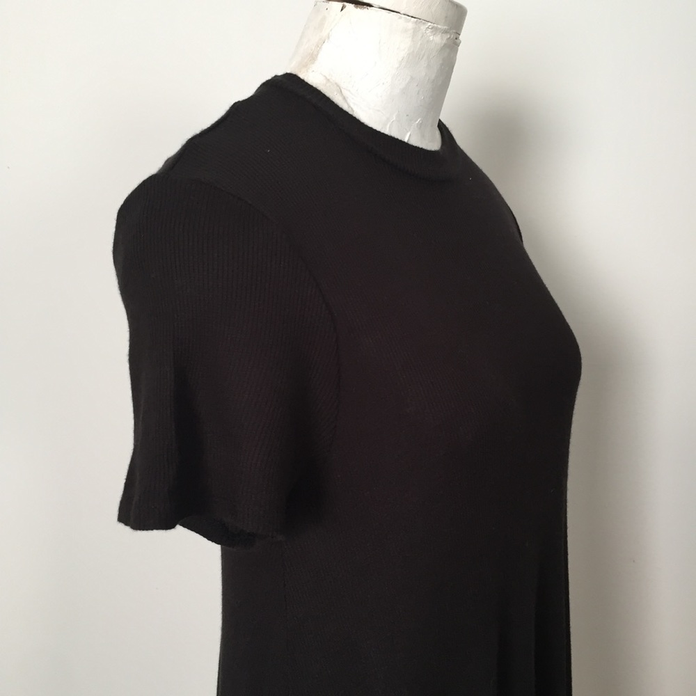Ten Sixty Sherman Black Ribbed Crew Neck Top Sz M View 4